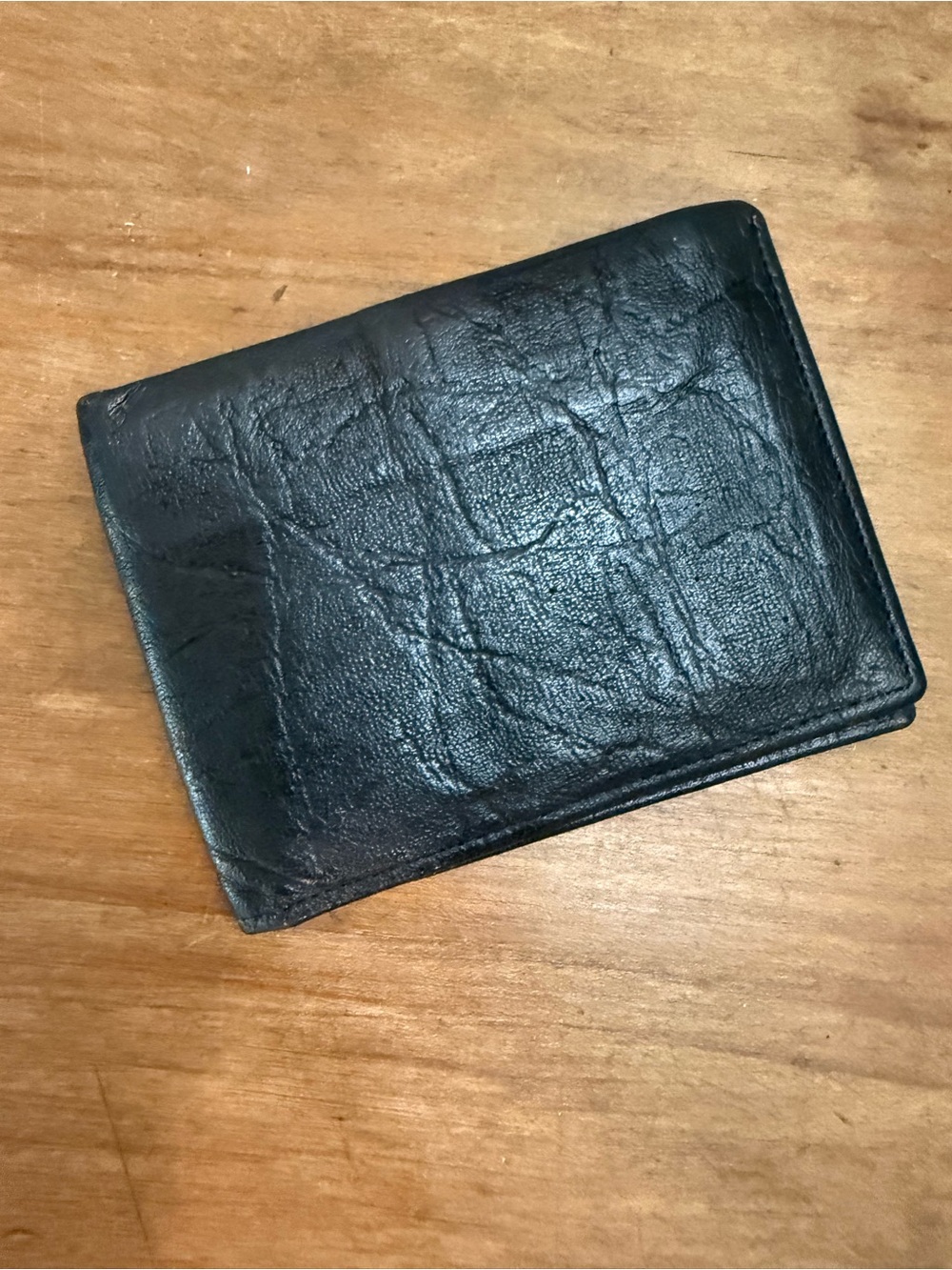 Vintage Prince Gardner Black Top Grain Cowhide Leather Bifold Wallet